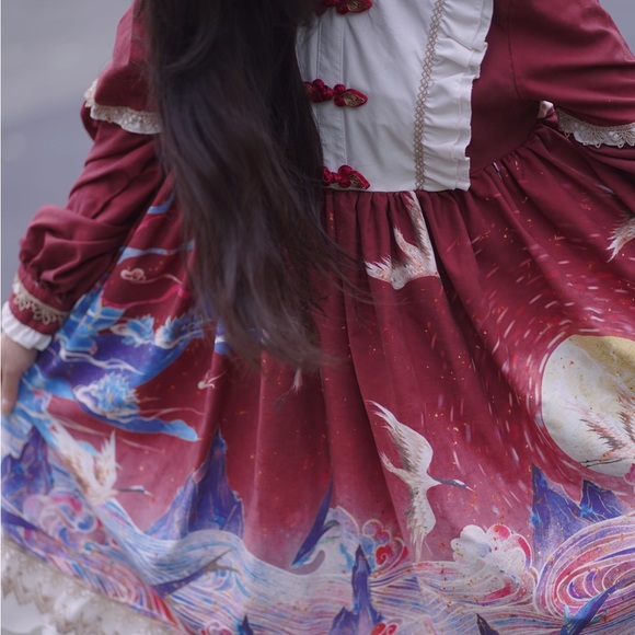 lolita red dress small - Picture 4 of 6